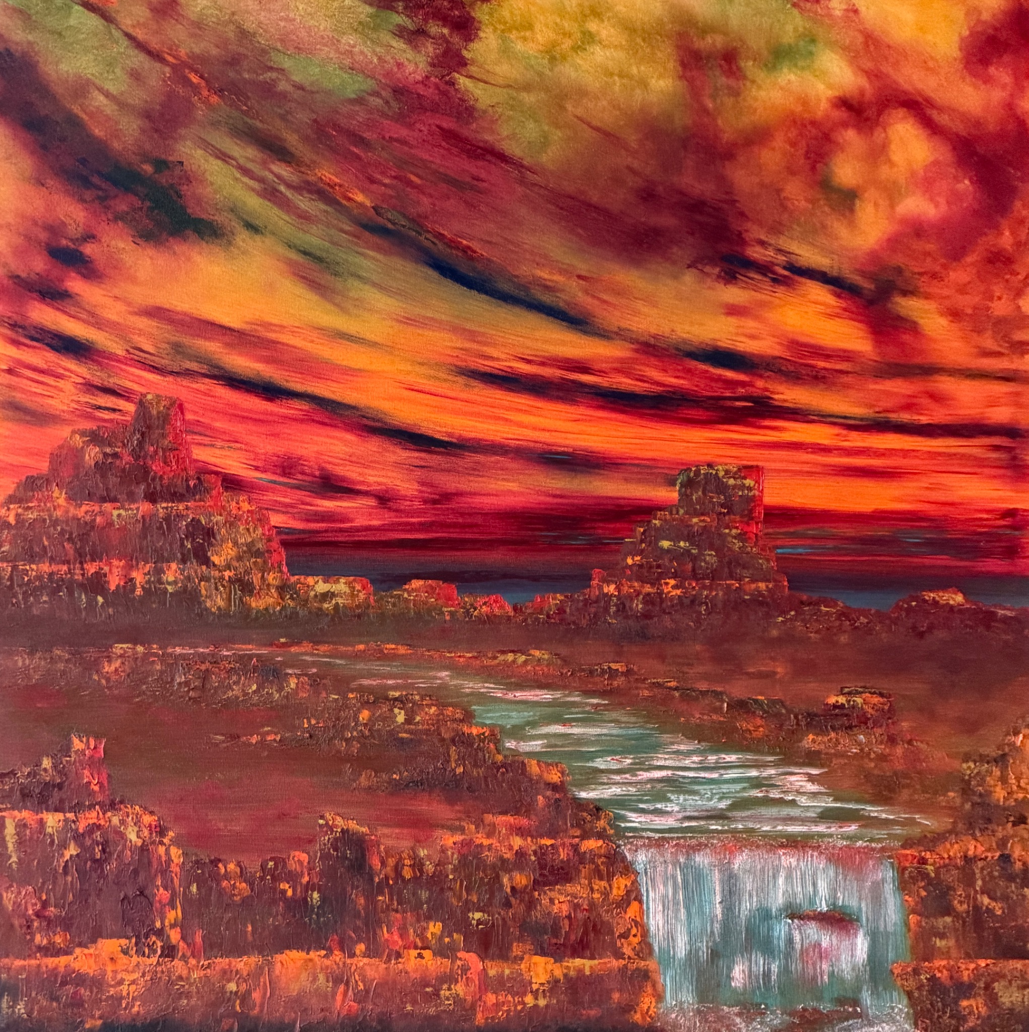 Mark A. Bradford with Fire Over the South Rim